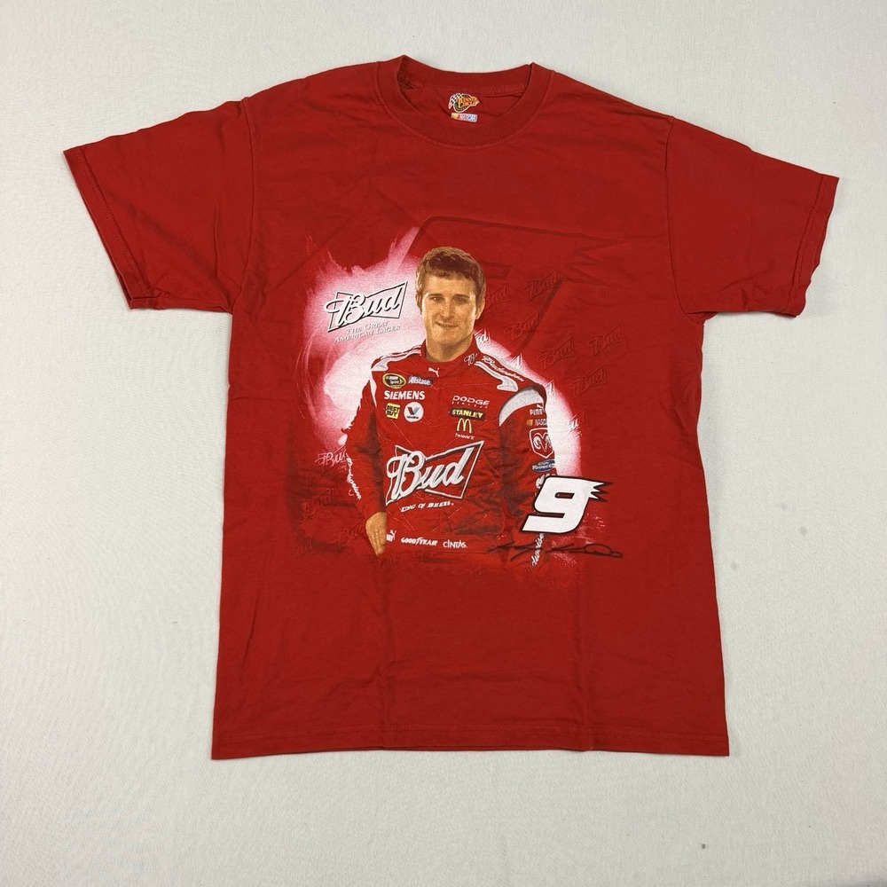 Nascar Kasey Kahne T-Shirt Mens Medium Red Budweiser Racing Graphic Tee